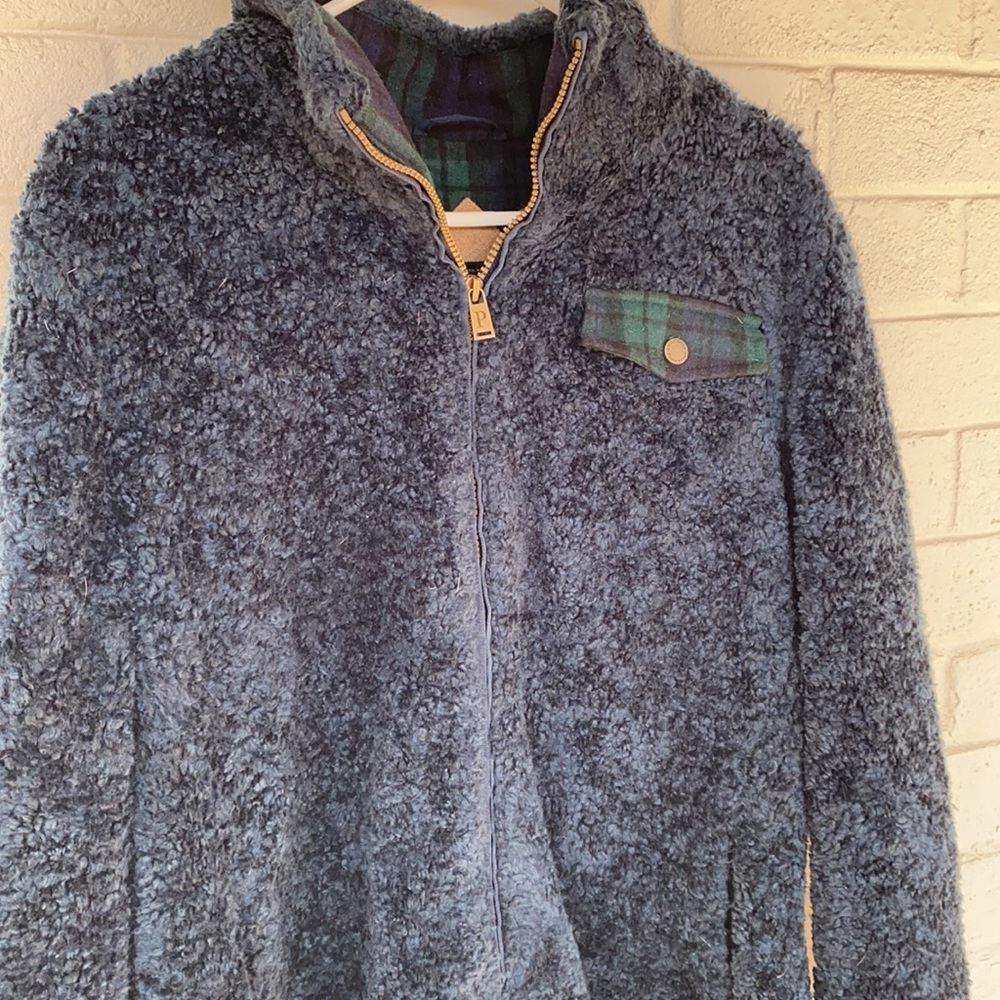 Pendleton Women Fuzzy Full Zip Jacket Teddy Plaid XL - Picture 3 of 10